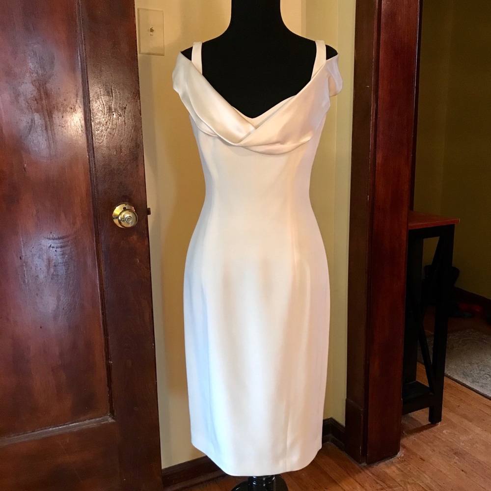 Vintage Tahari Creamy White Cocktail Dress